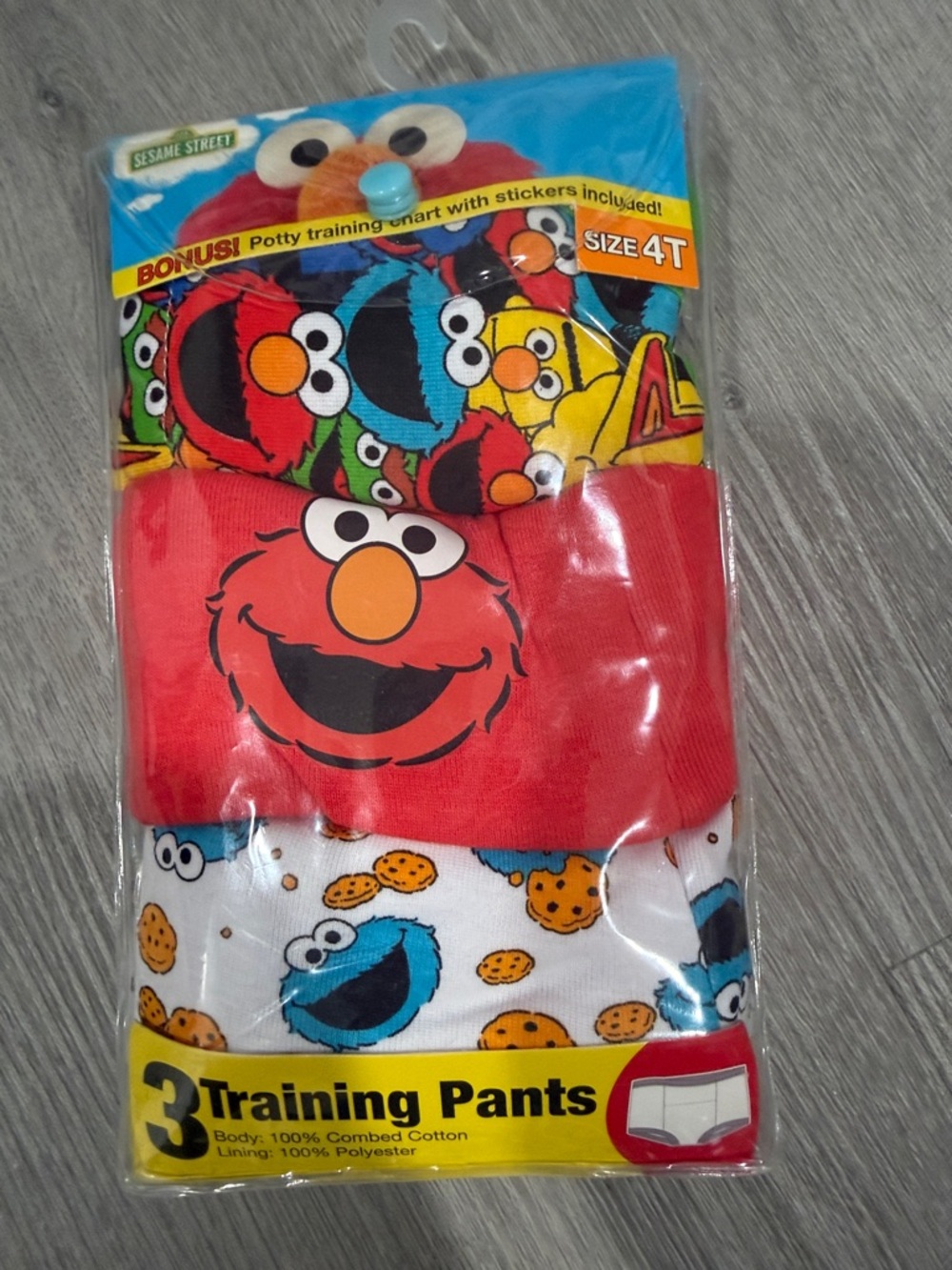 Sesame Street Kids Training Pants Pack - Red, Blue, White